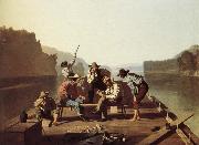 George Caleb Bingham Boater playing the Card oil